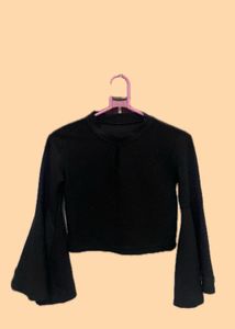 Sparkly Black Top with Keyhole Detail