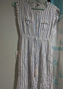 Rio Blue Stripped Mini Dress