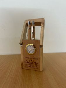 Pen and Clock Desk Set