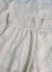 Elegant White Lace Pants