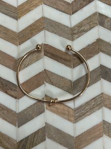 Gold Knot Shaped Minimalist Bracelet- New, Unused, Freesize, Adjustable, Trendy
