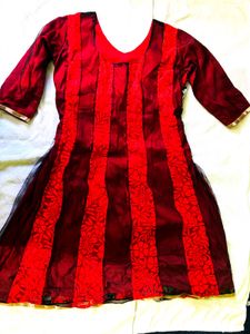 GRAND NET-EMBROIDARY TOP