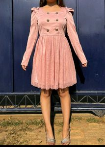 Pink Tulle Mini Dress