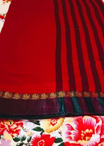Elegant Red Saree