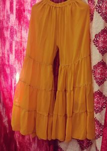Mustard Mirrorwork Anarkali