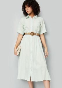 max long dress light green colour