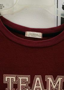 Maroon Graphic Print Sweatshirt