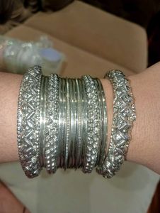 Silver Oxidised Bangles