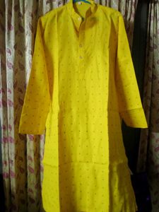 Yellow Cotton Kurta