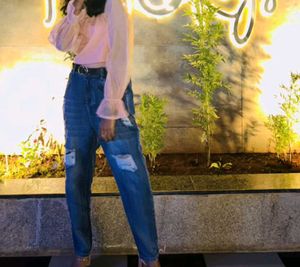 Sassafras Ripped Mom Jeans