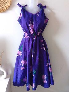 Hawaiin Orchid Print Floral Dress From Hawaii