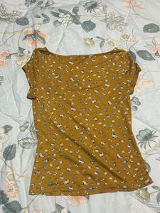 Mustard Yellow Floral Blouse