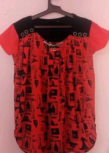 Red Printed Top 36,38