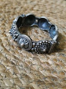 Silver Replica Antique Look Kada Bangle