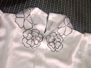Elegant White Embroidered Top