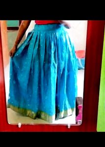 Attractive Blue Half Saree