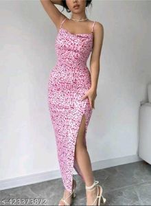 A Combo Of Pink Dress White Skirt nd Brown Shirt