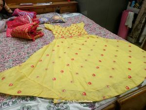 Yellow Embroidered Lehenga Choli