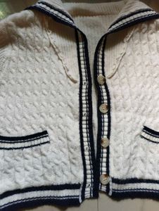 White and blue Cardigan