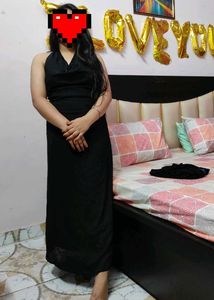 Cowl Neck Black Dress