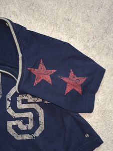 Navy Blue Westside Crop Top