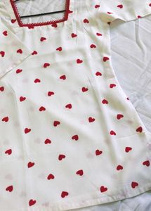 Heart Print Casual Dress