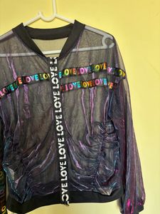 Sheer Love Bomber Jacket