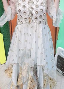 Elegant Ethnic Dress with Embroidery