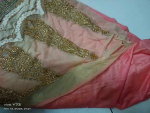 y2k 2 colour mix Saree with blouse