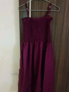 Purple Smocked Sundress