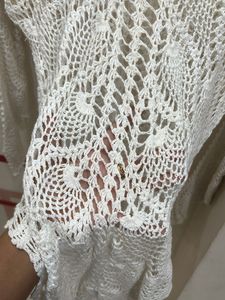 White Crochet Top High Quality Handmade