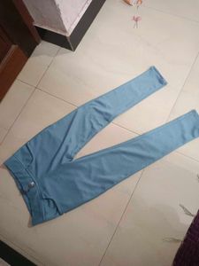 Light Blue High-Waisted Pants