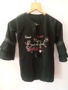 Cute Girls' Black Top