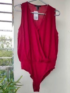 Red Forever 21 Bodysuit