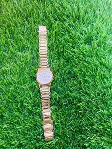 Sonata Elegant Gold Watch
