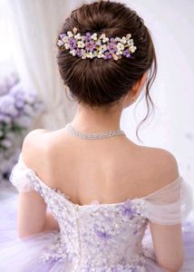 Floral Beaded Hair Clip