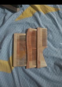 Wooden Comb [New] Set Of 3 Piece