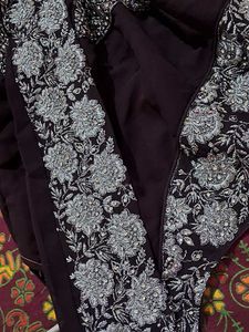 🍷 Elegant Wine Embroidered Party Wear Dress 🍷🔥