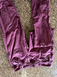 Purple Casual Pants