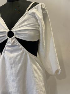White Cutout Dress Small
