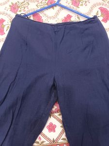 Biba Branded Blue Straight Pant Size M