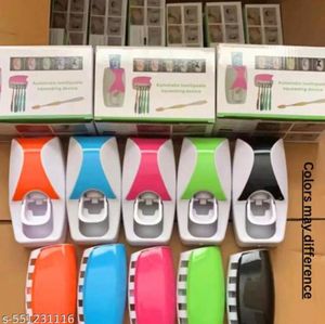 Toothpaste Dispenser and Toothbrush Holder