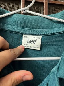 Lee Polo Neck Teal T Shirt
