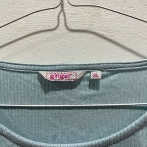 Ginger by Lifestyle Blue Crop Top