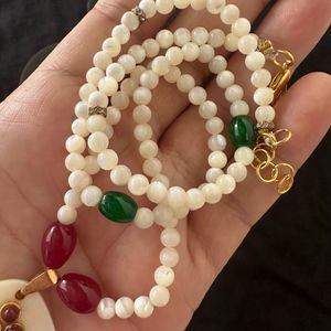 Mother of pearl pendant Necklace set