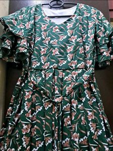 Floral Green Dress