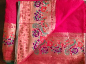 Red Cotton Saree