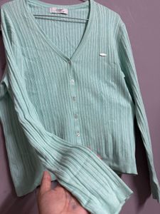 Lacoste Mint Green Cardigan