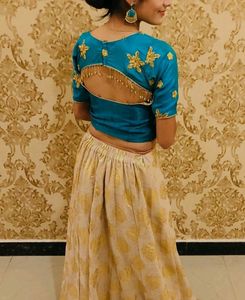 Green Ethnic Crop Top