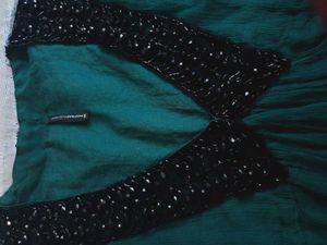 Elegant Green Embellished chiffon Top